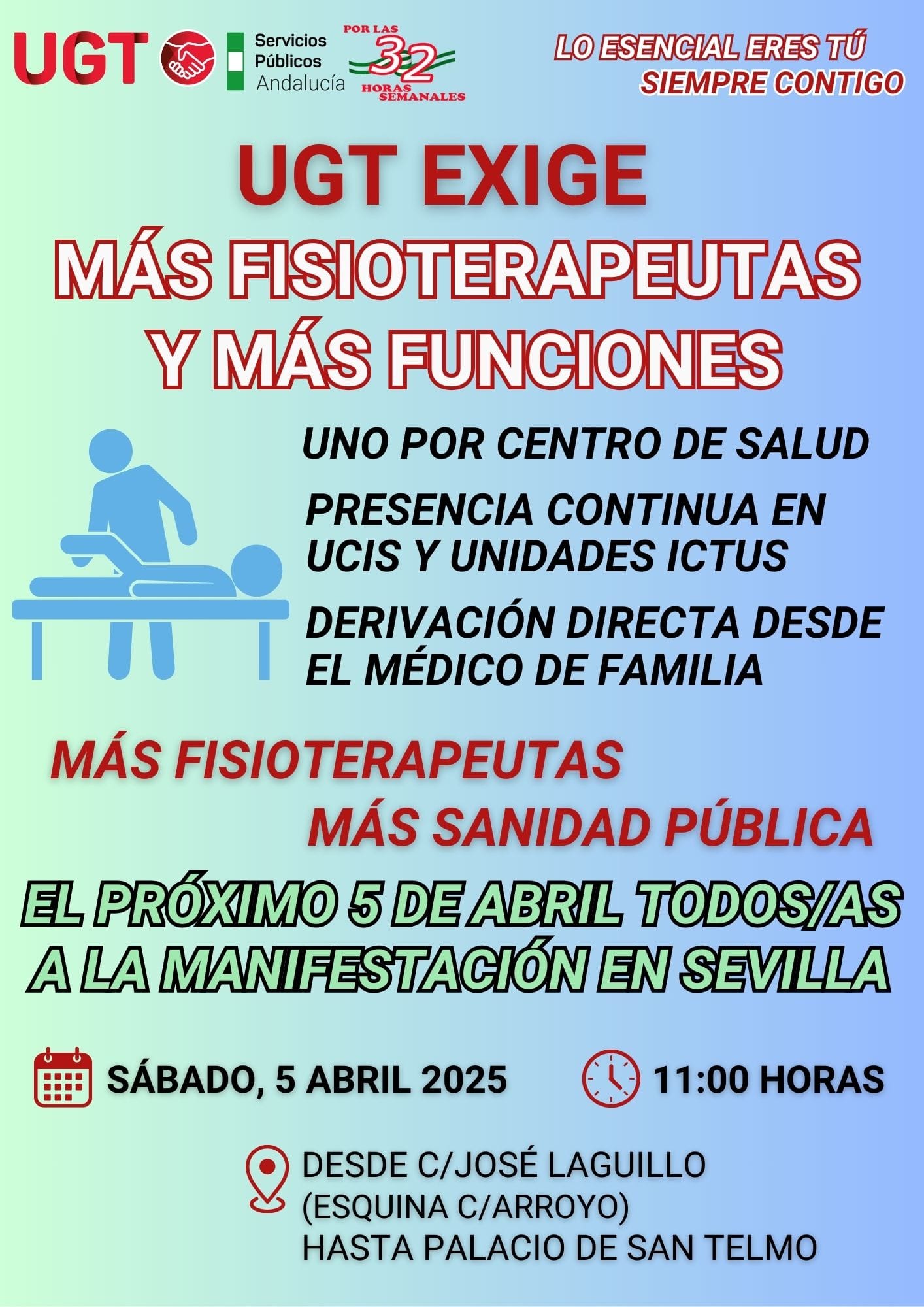 2025 03 27 NP CARTEL MANIF 5 FISIOTERAPEUTAS